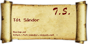Tót Sándor névjegykártya